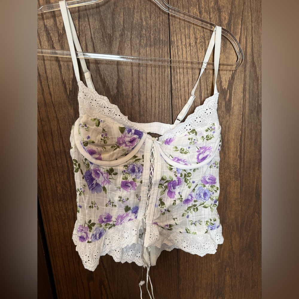 Floral corset top